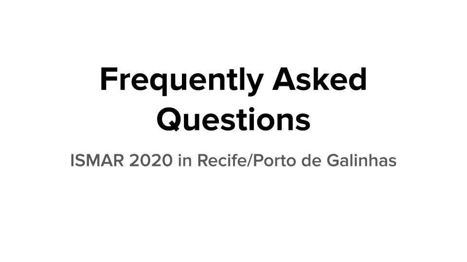 FAQ ISMAR 2020 (0)